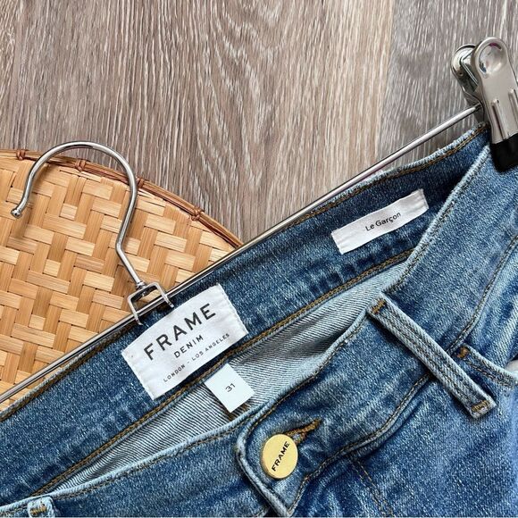 FRAME Le Garcon skinny jeans bixby blue women’s size 31 - Picture 3 of 8